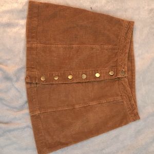 corduroy brown skirt